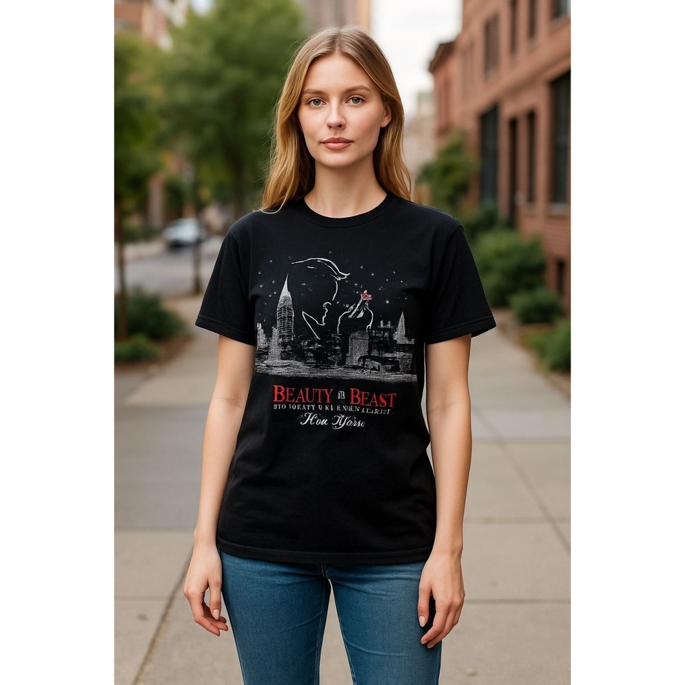 Disney Beauty and the Beast Broadway Musical‎ New York T-Shirt Women's